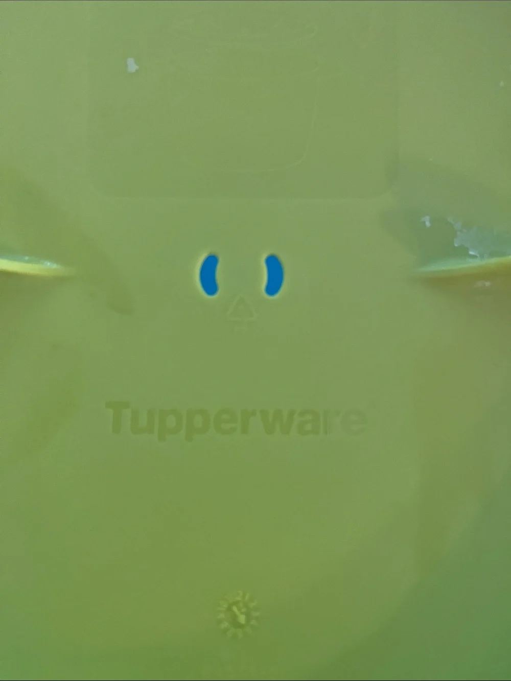 Tupperware Teal Two-Tone Microwave-Safe rice cooker